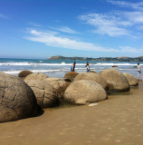 The famous Moeraki Boulders - image supplied by Tourism Waitaki